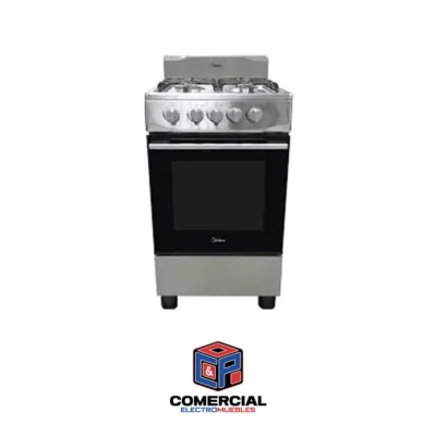 ESTUFA DE HORNO MIDEA DE 20 PULGADAS ACERO INOX MOD 20TMG4G080-SS