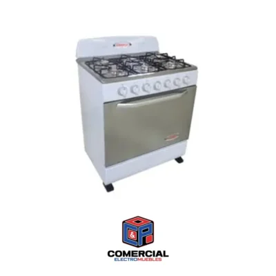 ESTUFA  DE HORNO AMERICAN DE 5 HORNILLAS 30 PULGADAS NB4000AC INOXIDABLE