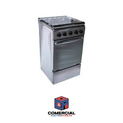 ESTUFA DE HORNO MILEXUS DE 20 PULG PARR REFORZ COLOR ACERO INOX TAPA DE CRISTAL