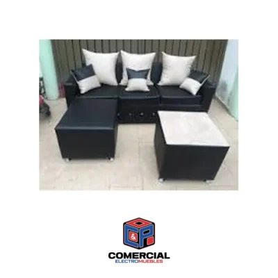 JUEGO DE MUEBLE MINI L COLOR NEGRO