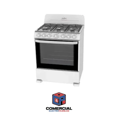 ESTUFA DE HORNO MABE DE 30 PULGADAS  6H TOPE AC INOX  COLOR  BLANCO PARRILLA REF MODELO EM7658BFIB