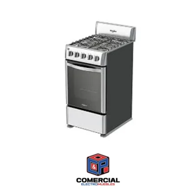 ESTUFA DE HORNO CONTINENTAL DE 24 PULGADAS  4H EN ACERO INOX PARRILLA REF